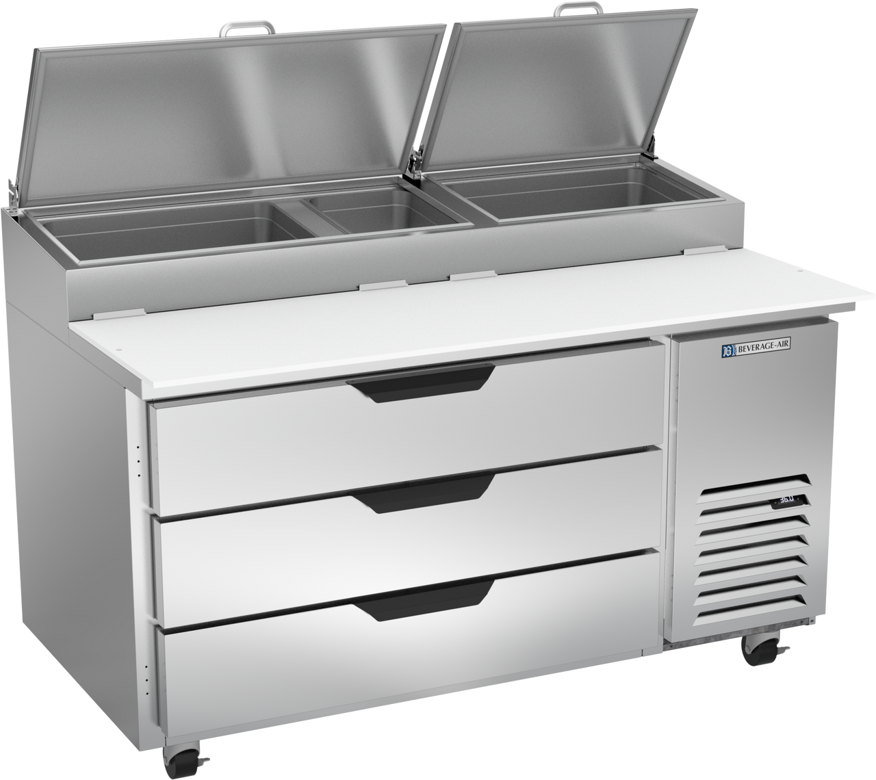DPD60HC-3 | 60" Three Drawer Pizza Prep Table