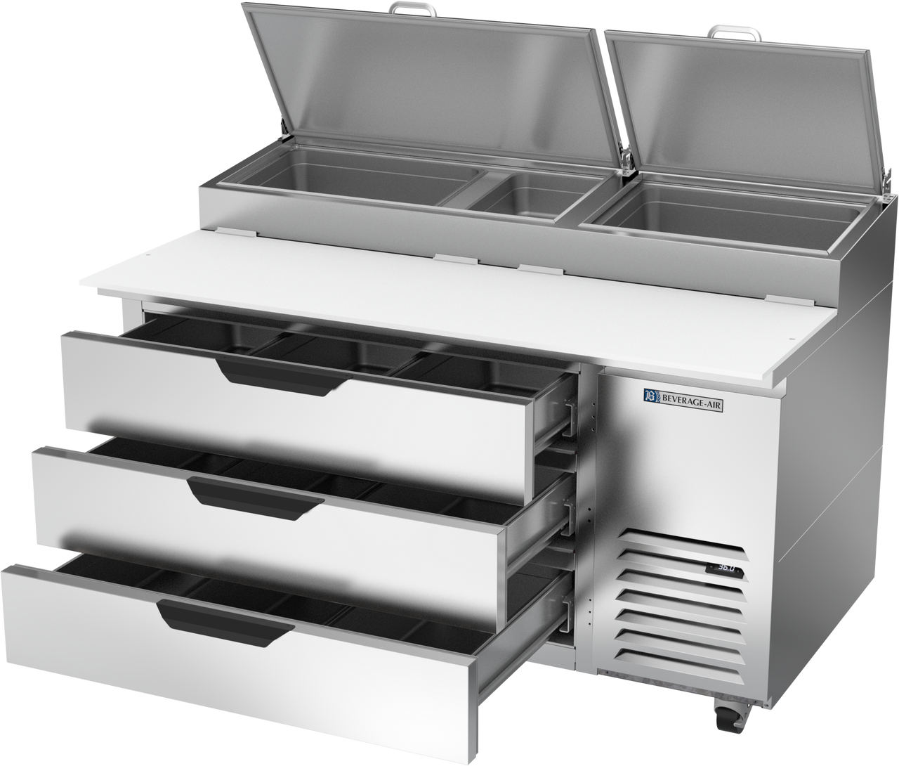 DPD60HC-3 | 60" Three Drawer Pizza Prep Table