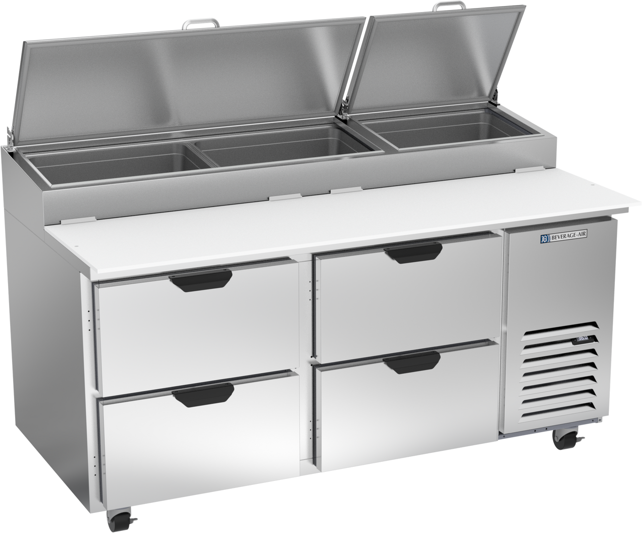 DPD67HC-4 | 67" Four Drawer Pizza Prep Table