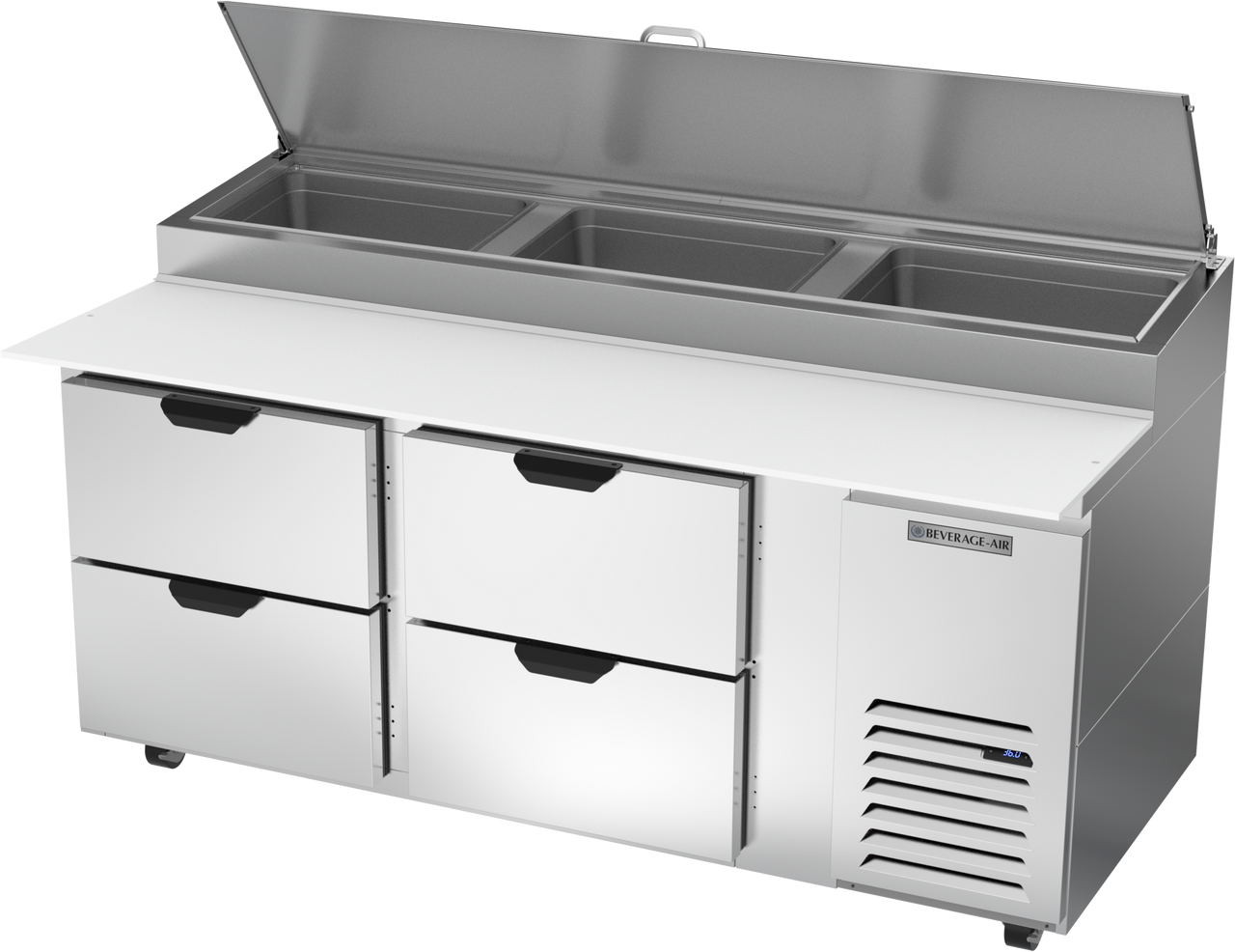 DPD72HC-4 | 72" Four Drawer Pizza Prep Table