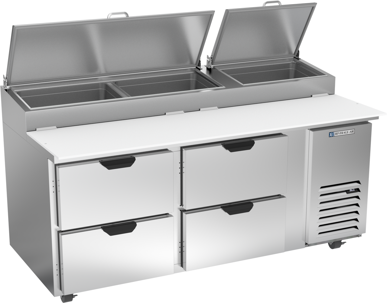 DPD72HC-4 | 72" Four Drawer Pizza Prep Table