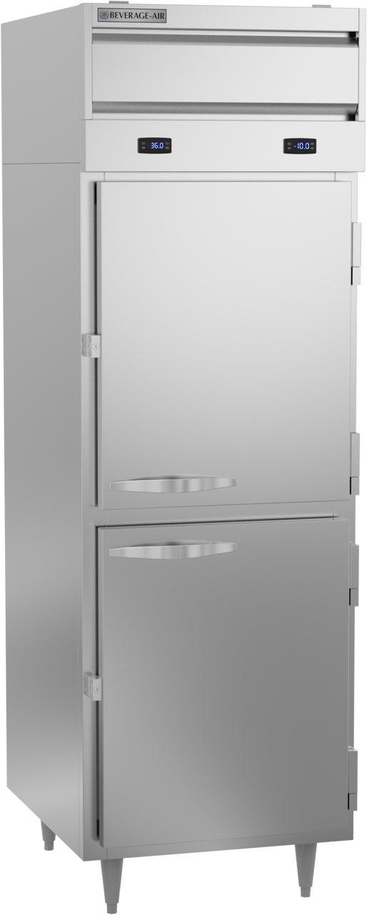 PRF12-12HC-1HS | P Series Half Solid Door Dual-Temps Reach-In Refrigerator/Freezer