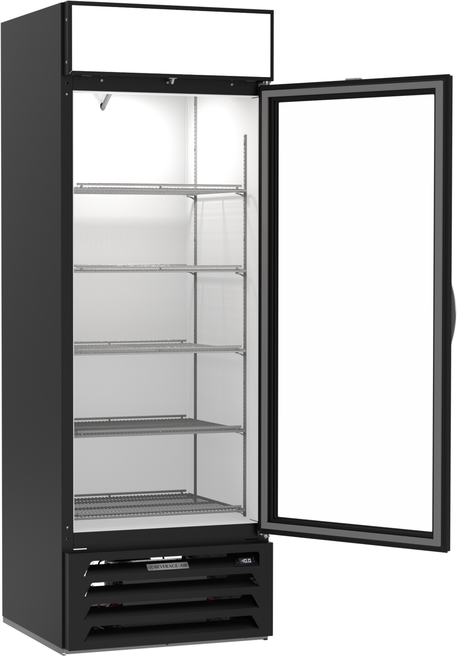 MMF19HC-1-B | MarketMax Glass Door Merchandiser Freezer in Black