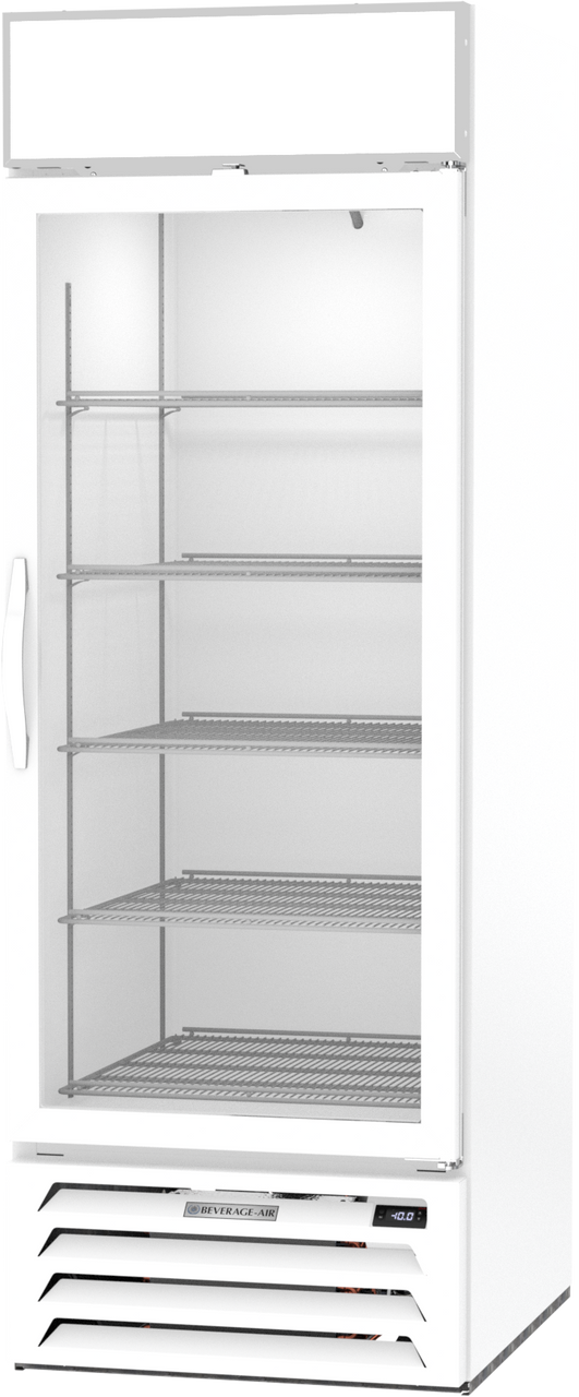 MMF23HC-1-W | MarketMax Glass Door Merchandiser Freezer in White