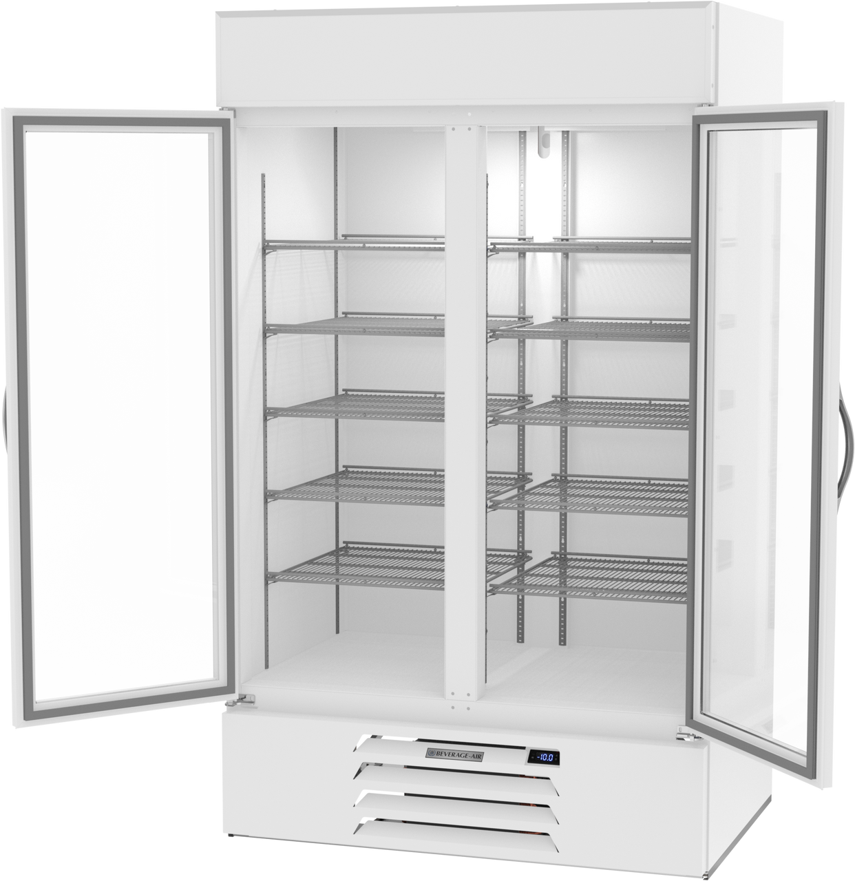 MMF44HC-1-W | MarketMax Glass Door Merchandiser Freezer in White