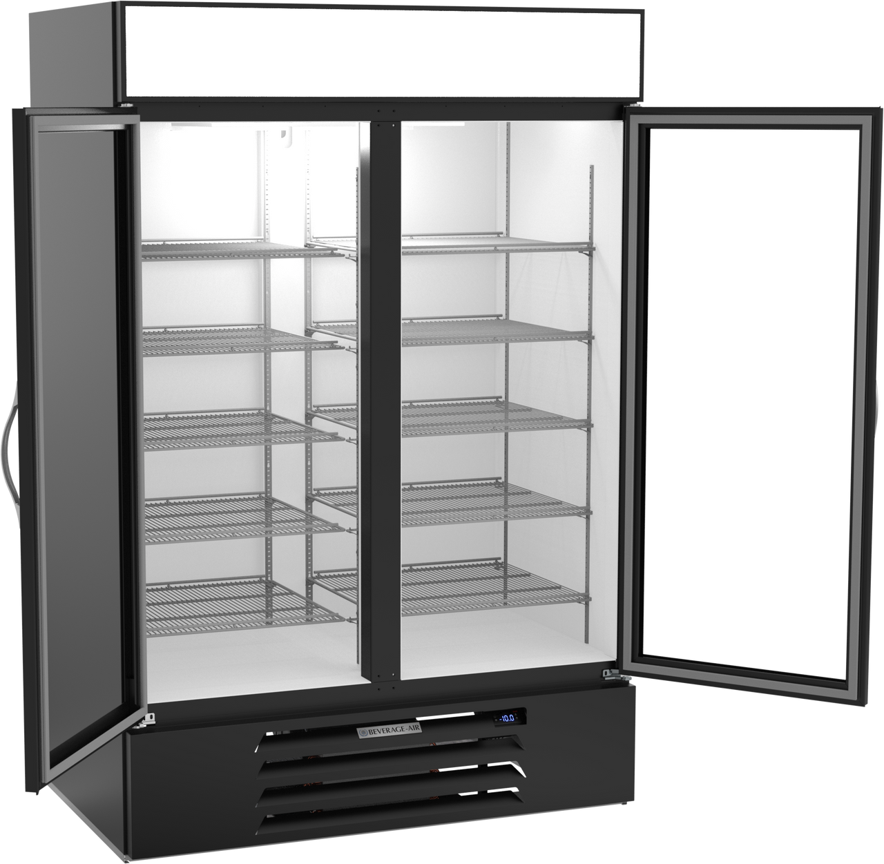 MMF49HC-1-B | MarketMax Glass Door Merchandiser Freezer in Black