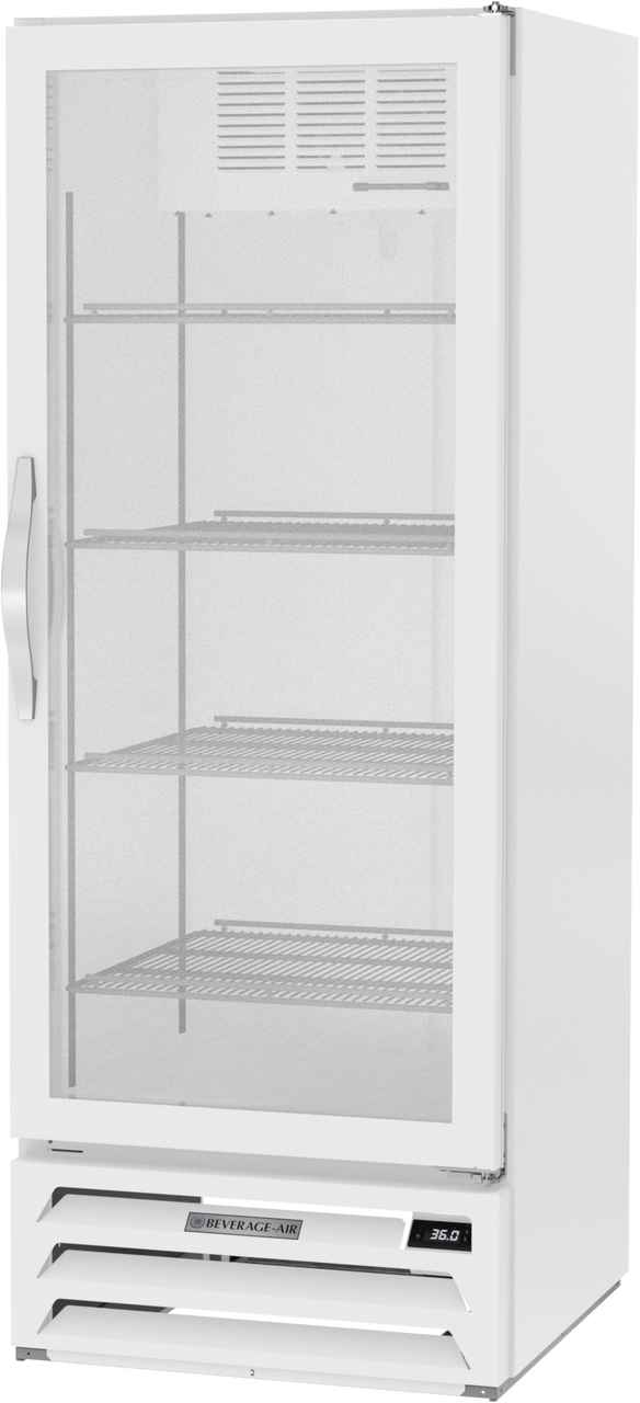 MMR12HC-1-W | MarketMax Glass Door Merchandiser Refrigerator in White