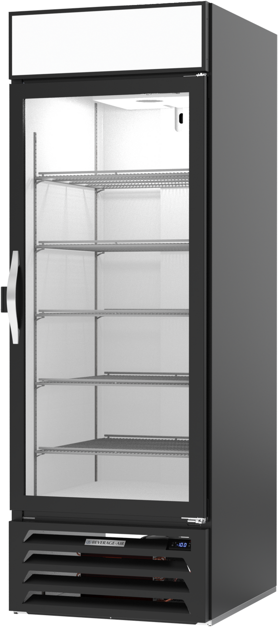 MMF23HC-1-B-IQ | MarketMax IQ Glass Door Merchandiser Freezer in Black