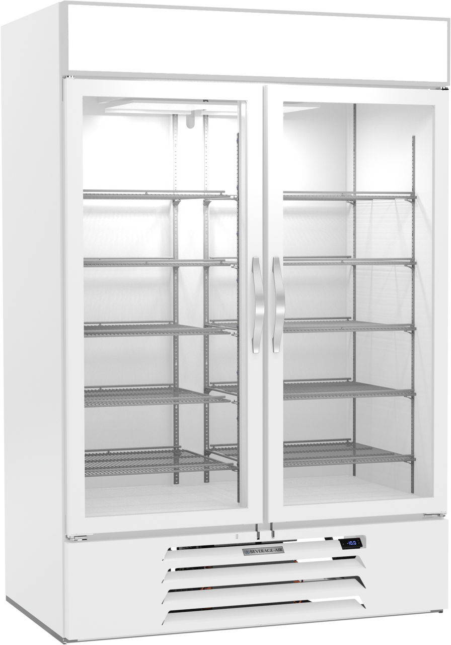 MMF49HC-1-W-IQ | MarketMax IQ Glass Door Merchandiser Freezer in White