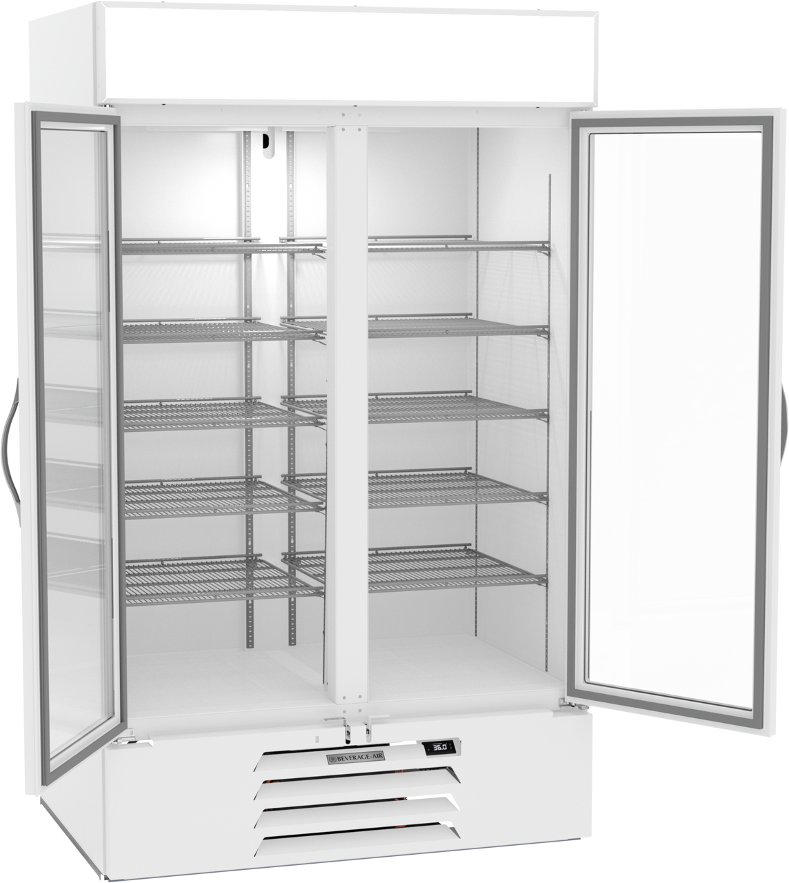 MMR44HC-1-W-IQ | MarketMax IQ Glass Door Merchandiser Refrigerator in White