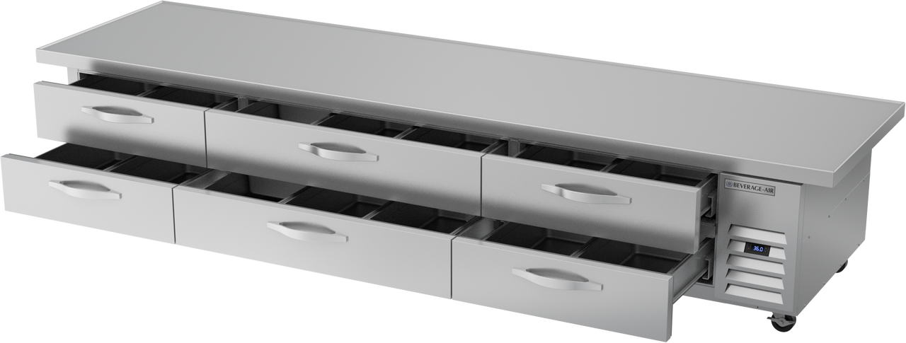 WTRCS112HC-120 | 112" Six Drawer Chef Base Refrigerator