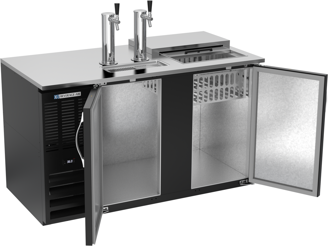 DD58HC-C-B | 58" Club Top Direct Draw Dispenser in Black