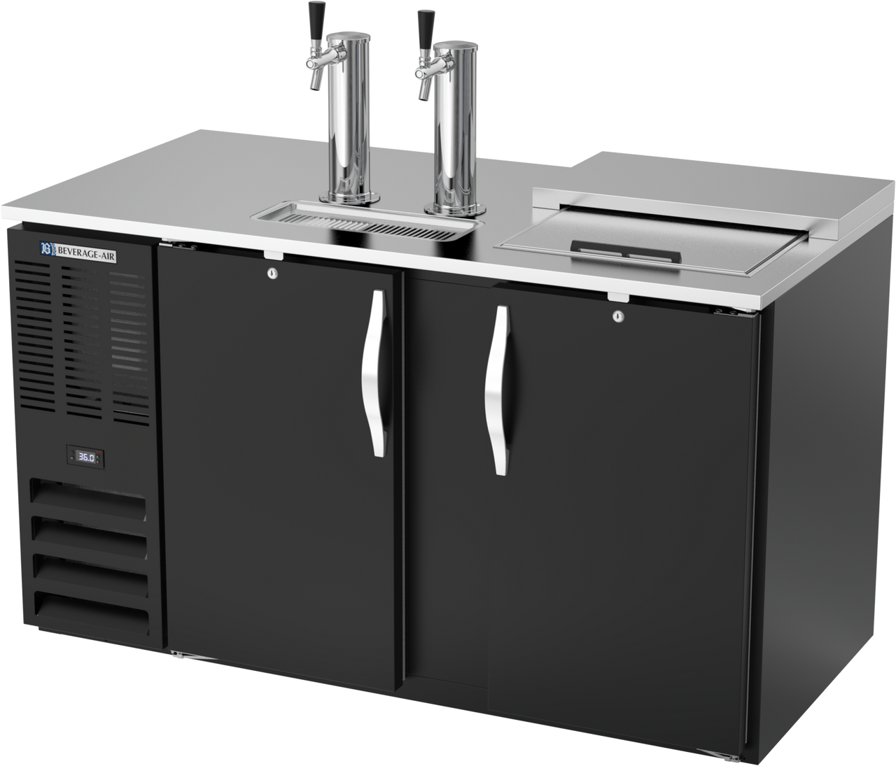 DD58HC-C-B | 58" Club Top Direct Draw Dispenser in Black