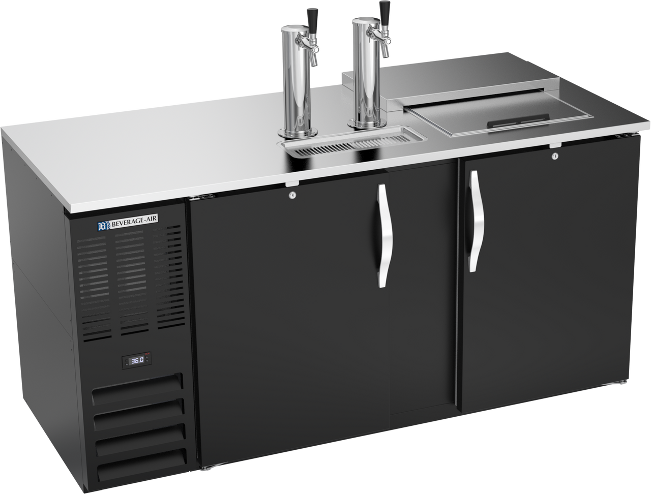 DD68HC-C-B | 68" Club Top Direct Draw Dispenser in Black