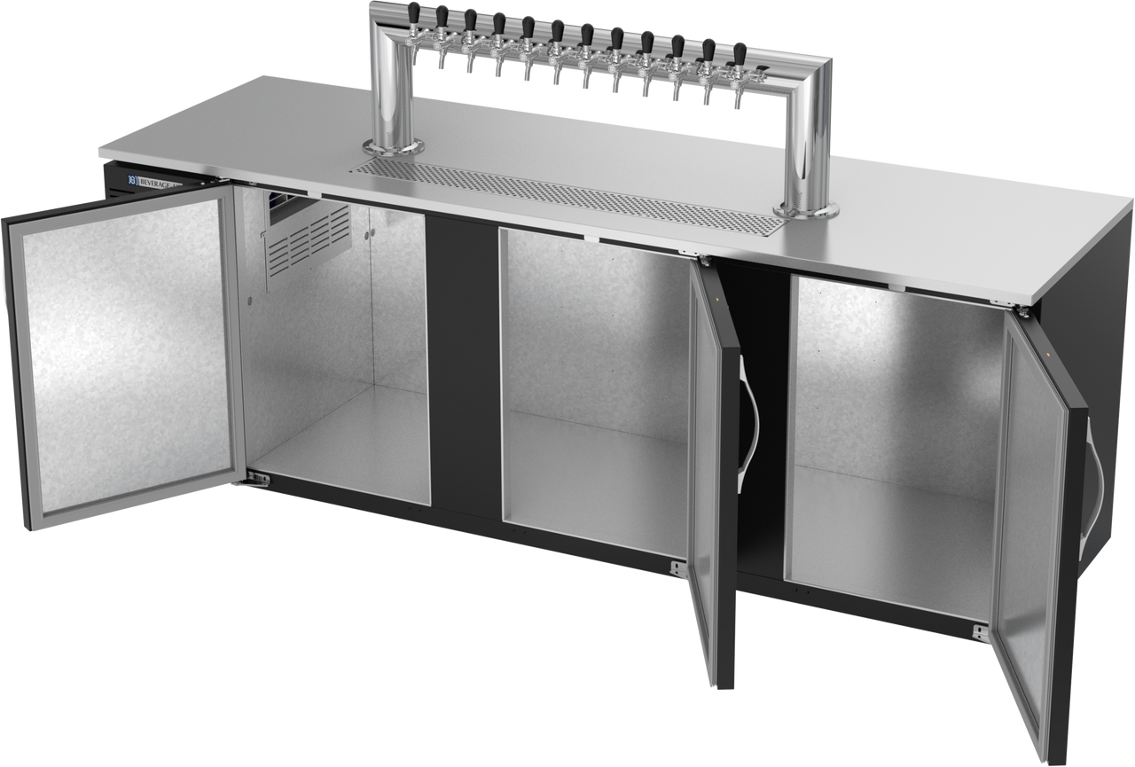 DD94HC-B-12T | 94" Twelve Tap Direct Draw Dispenser in Black