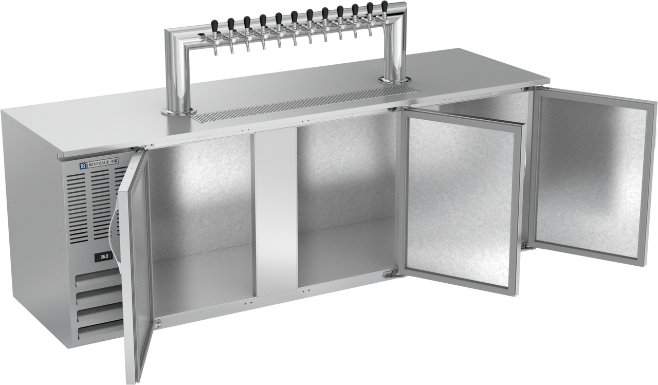 DD94HC-S-12T | 94" Twelve Tap Direct Draw Dispenser in Stainless Steel