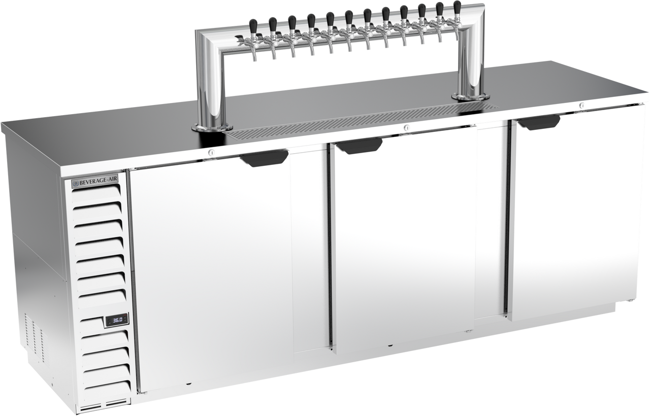 DD94HC-1-S-12T | 94" Twelve Tap Direct Draw Dispenser in Stainless Steel