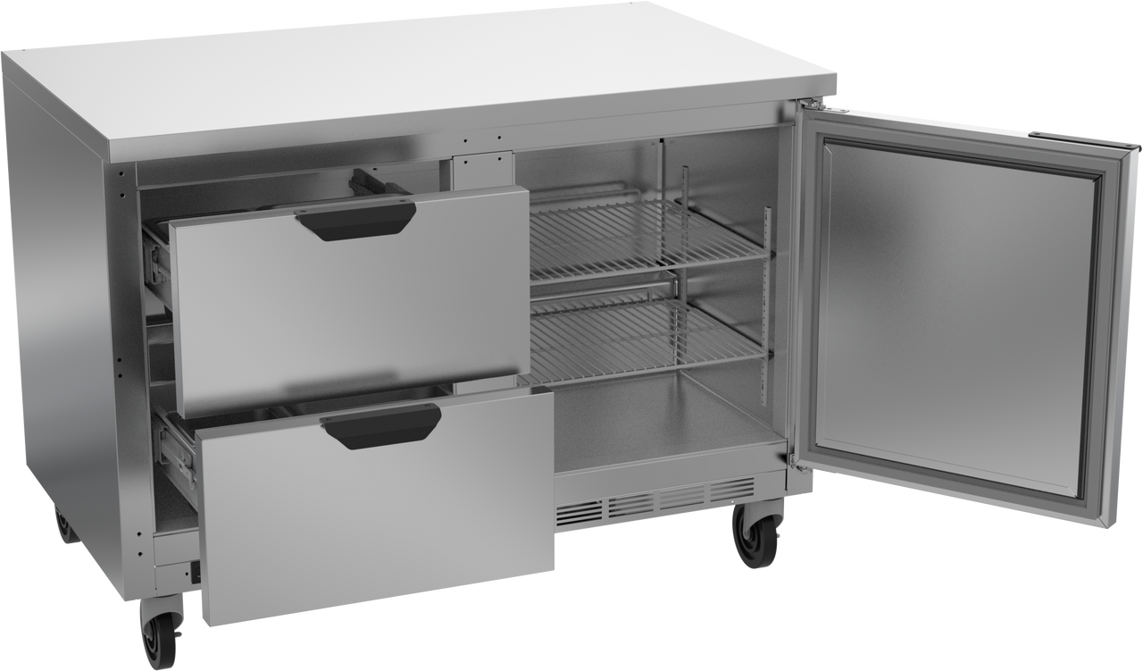 WTFD48AHC-2-FLT | 48" Worktop Two Drawer One Door Freezer with Flat Top