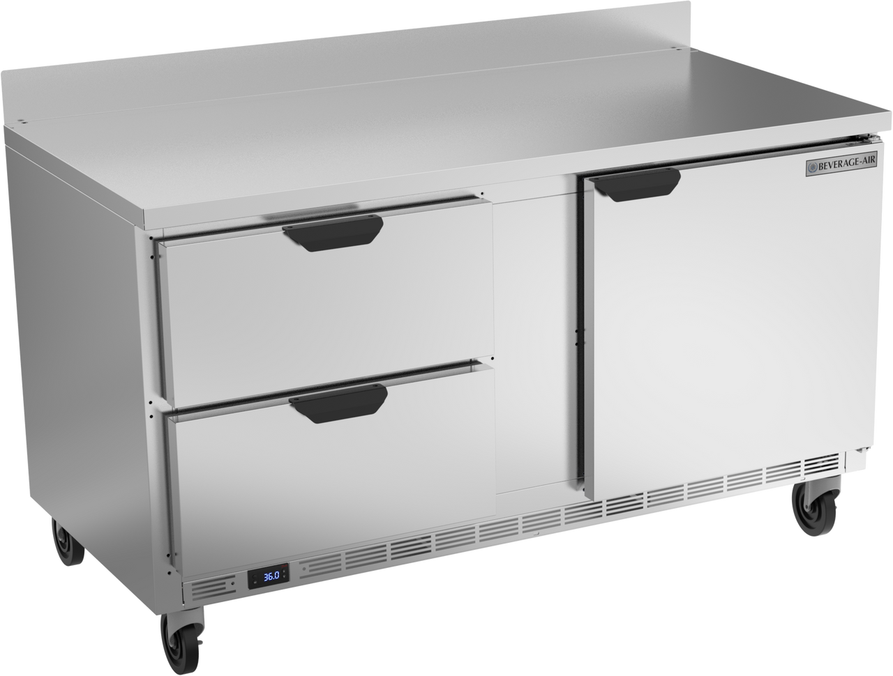 WTRD60AHC-2 | 60" Worktop Two Drawer One Door Refrigerator