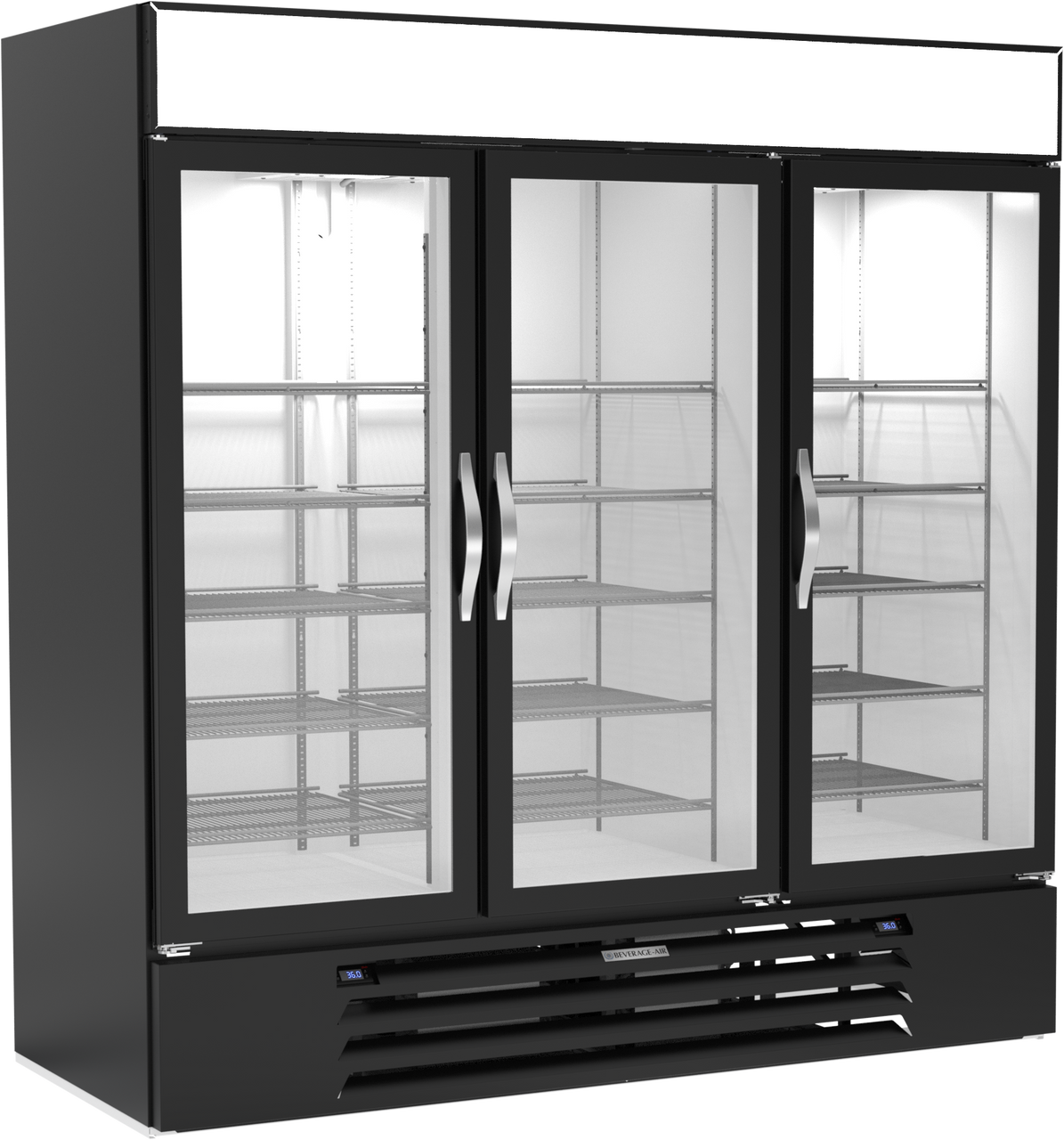 MMRR72HC-1-C-BW-WINE | MarketMax Dual-Temp Wine Refrigerator in Black