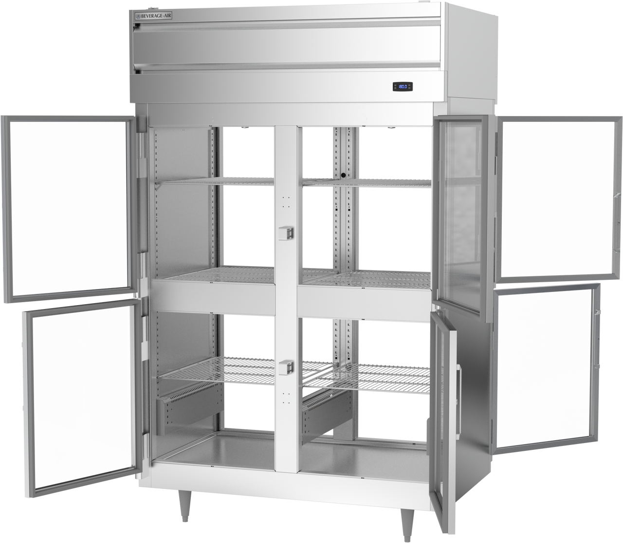 PH2-1BHG-PT | P Series Half Glass Door Pass-Thru Warming Cabinet