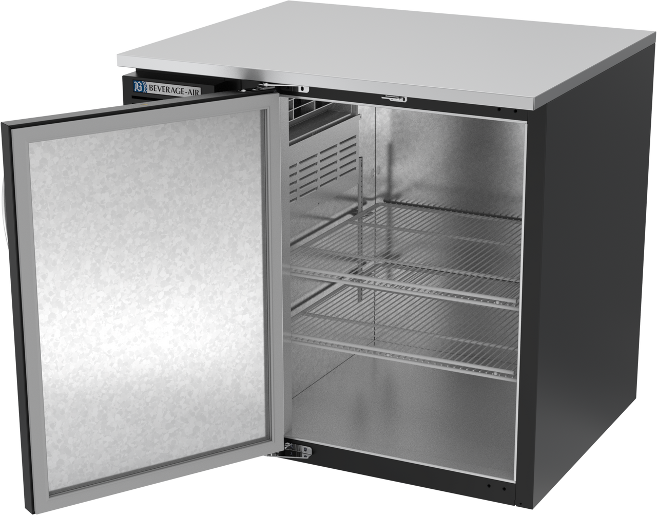 BB36HC-B | 36" Solid Door Back Bar in Black