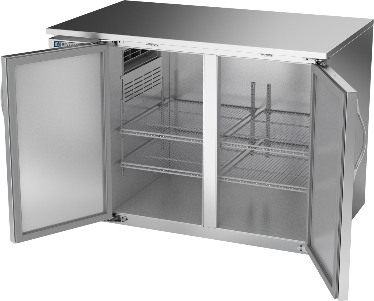 BB48HC-F-S | 48" Solid Doors Food Rated Back Bar in Stainless Steel BB48HC-F-S | 48" Solid Doors Food Rated Back Bar in Stainless Steel