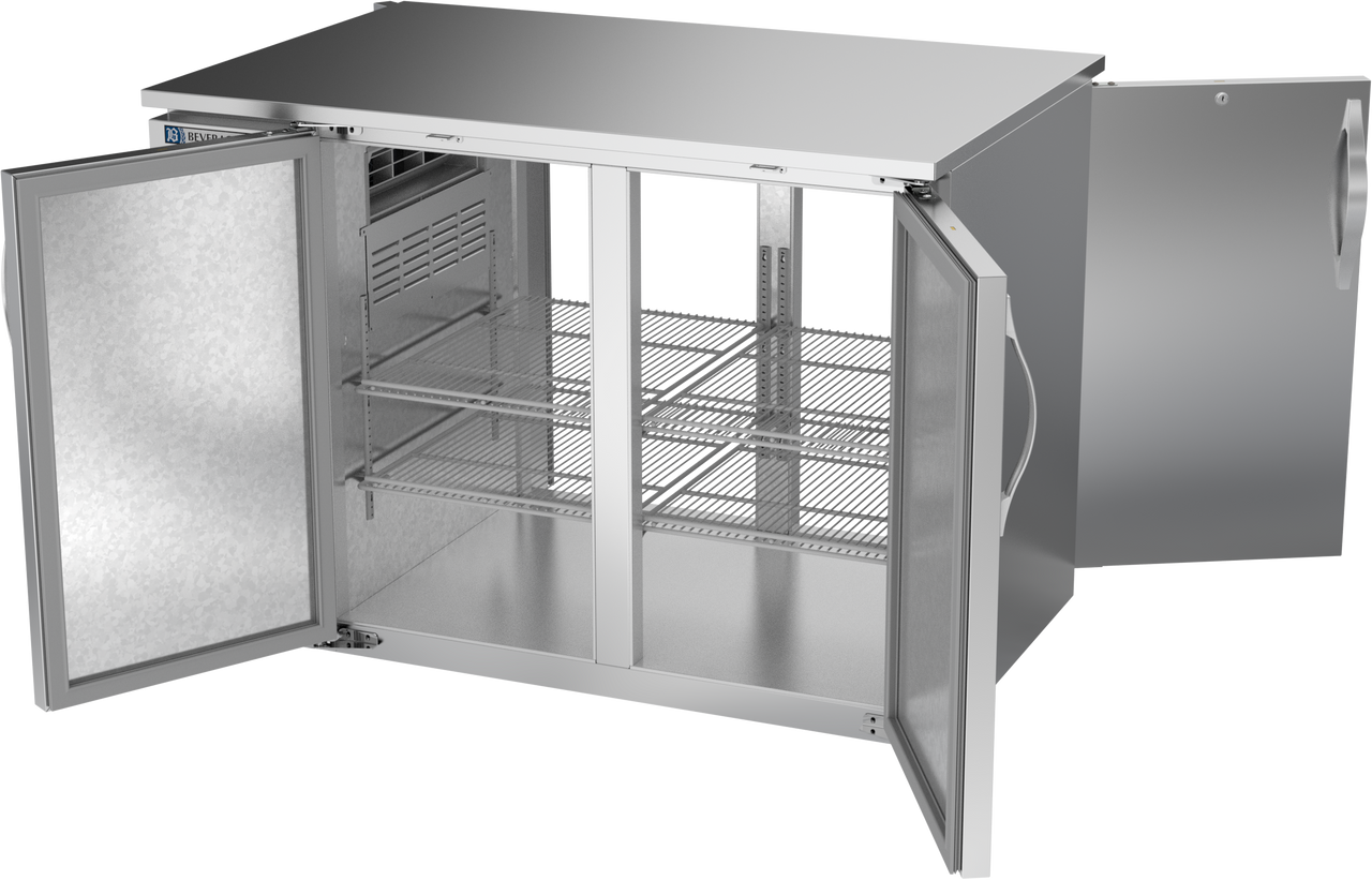 BB48HC-PT-S | 48" Solid Doors Pass-thru Back Bar in Stainless Steel BB48HC-PT-S | 48" Solid Doors Pass-thru Back Bar in Stainless Steel