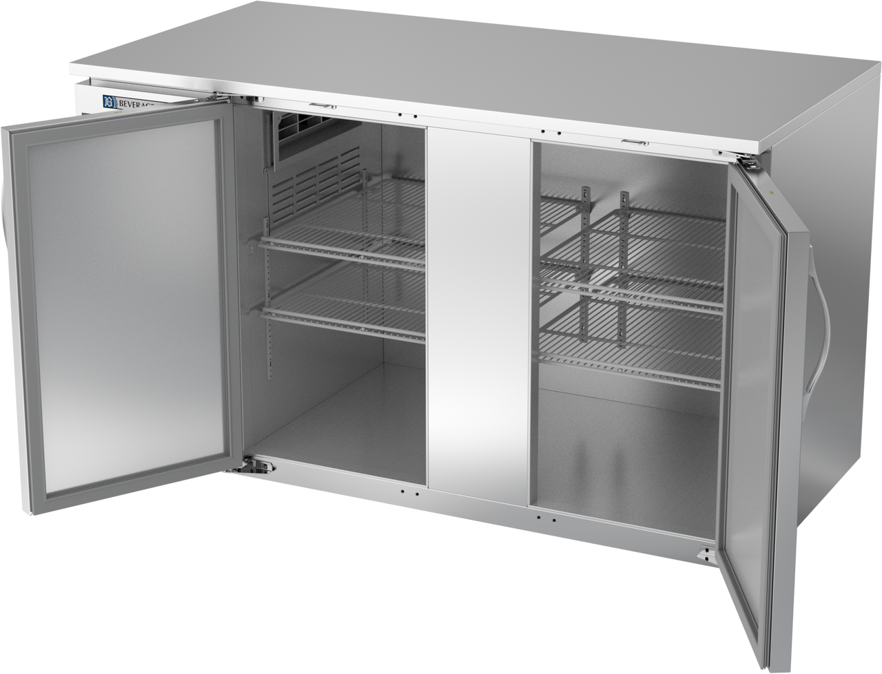 BB58HC-F-S | 58" Solid Doors Food Rated Back Bar in Stainless Steel