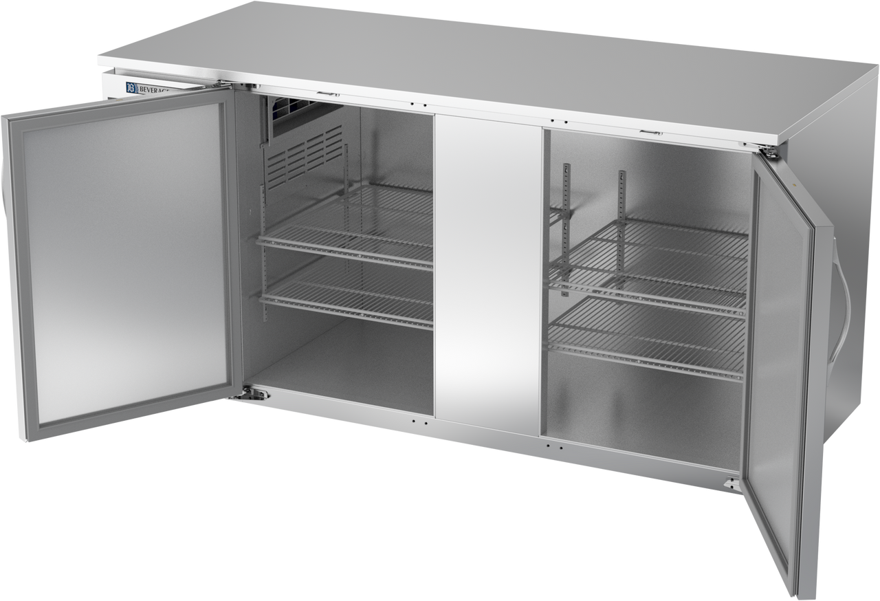 BB68HC-F-S | 68" Solid Doors Food Rated Back Bar in Stainless Steel BB68HC-F-S | 68" Solid Doors Food Rated Back Bar in Stainless Steel
