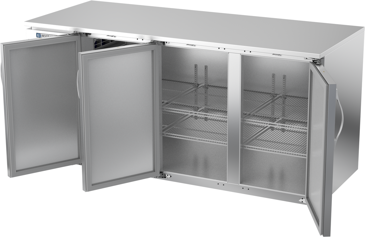 BB72HC-F-S | 72" Solid Doors Food Rated Back Bar in Stainless Steel BB72HC-F-S | 72" Solid Doors Food Rated Back Bar in Stainless Steel