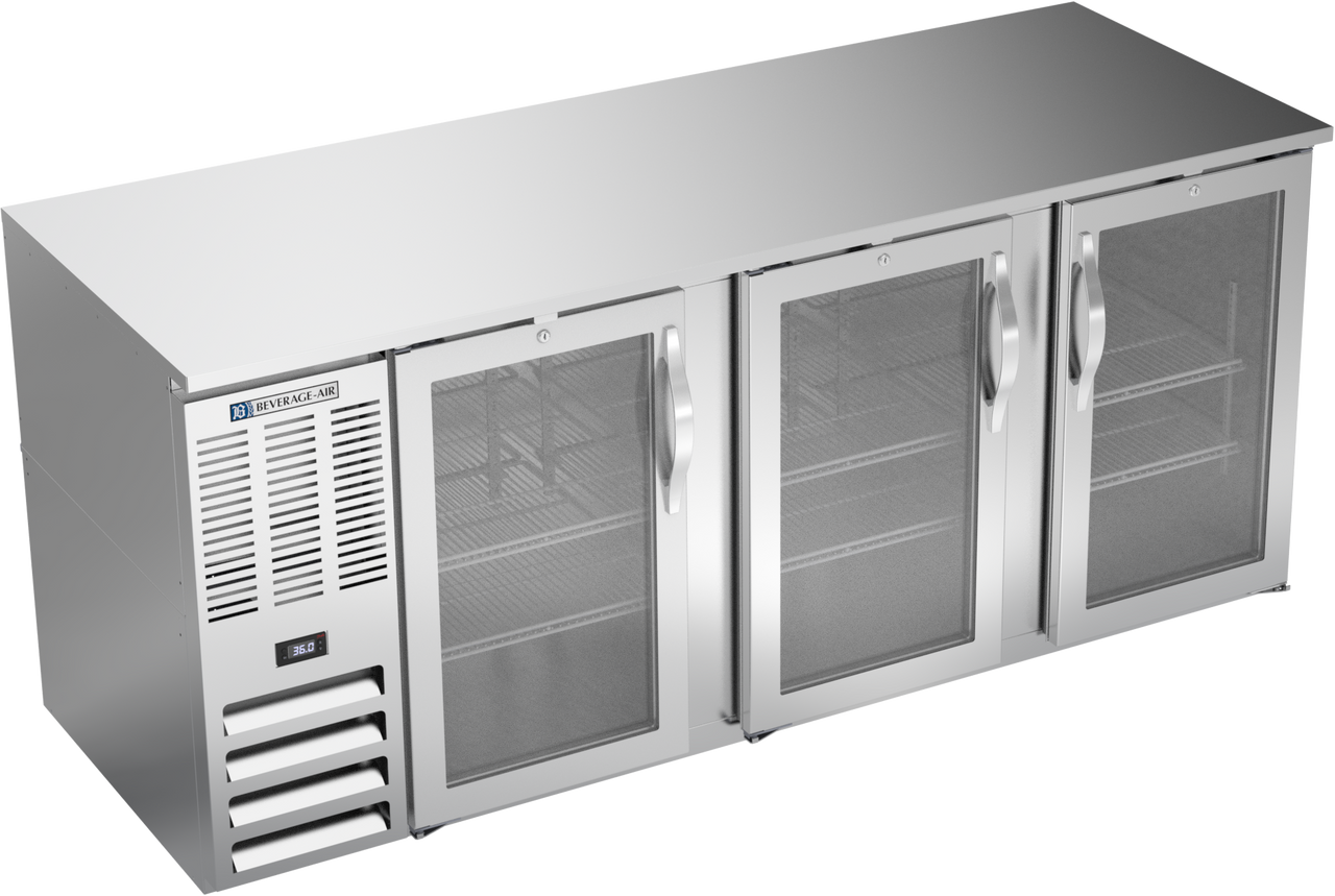 BB78HC-G-S | 78" Glass Doors Back Bar in Stainless Steel BB78HC-G-S | 78" Glass Doors Back Bar in Stainless Steel