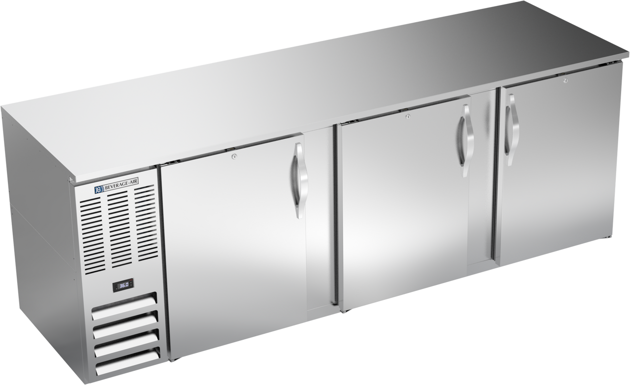 BB94HC-F-S | 94" Solid Doors Food Rated Back Bar in Stainless Steel BB94HC-F-S | 94" Solid Doors Food Rated Back Bar in Stainless Steel