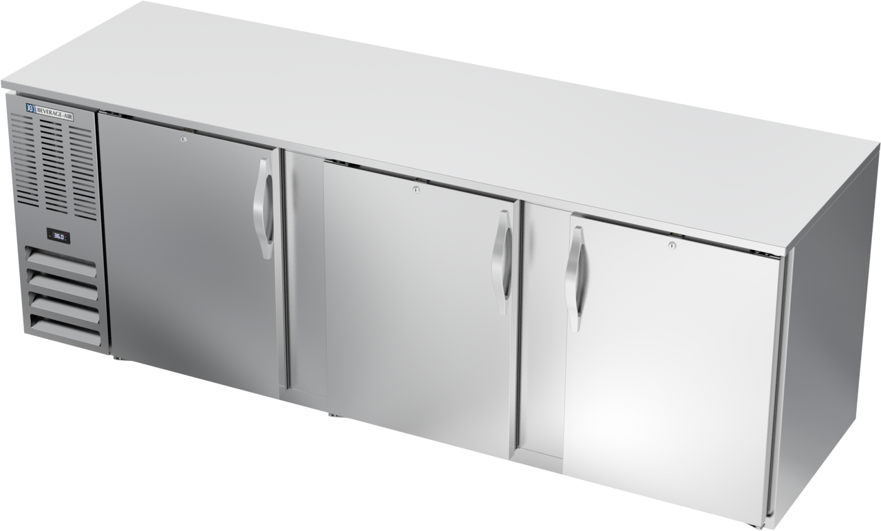 BB94HC-S | 94" Solid Doors Back Bar in Stainless Steel BB94HC-S | 94" Solid Doors Back Bar in Stainless Steel