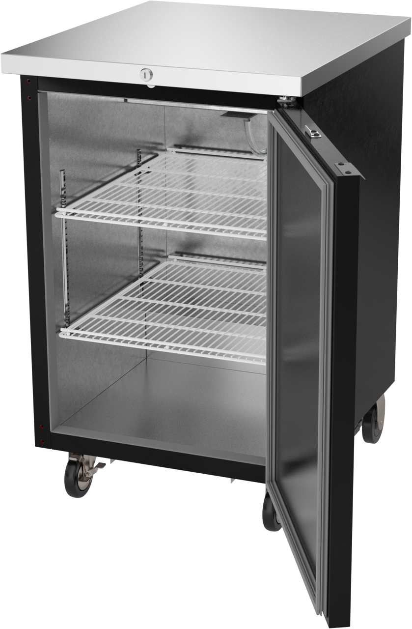 BB24HC-1-B | 24" Solid Door Back Bar in Black