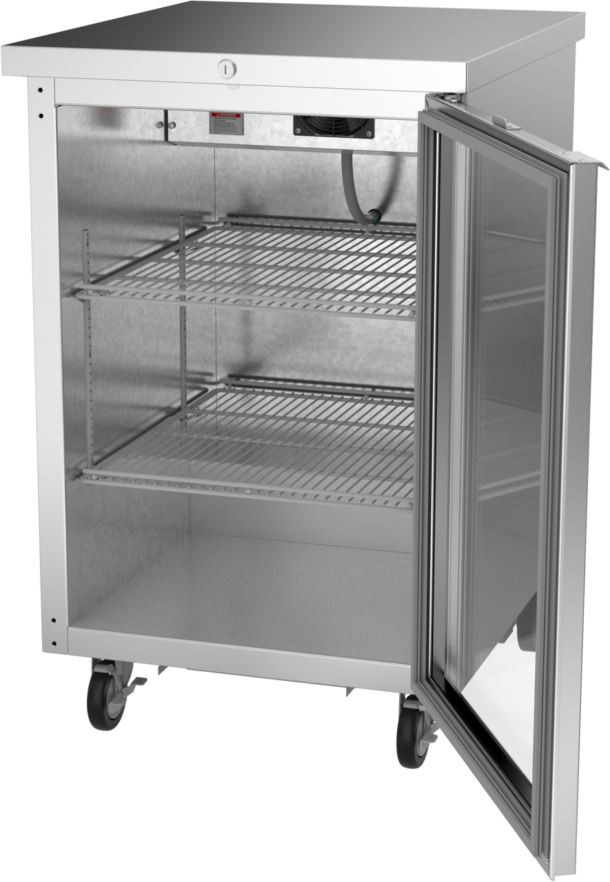 BB24HC-1-G-S | 24" Glass Door Back Bar in Stainless Steel BB24HC-1-G-S | 24" Glass Door Back Bar in Stainless Steel