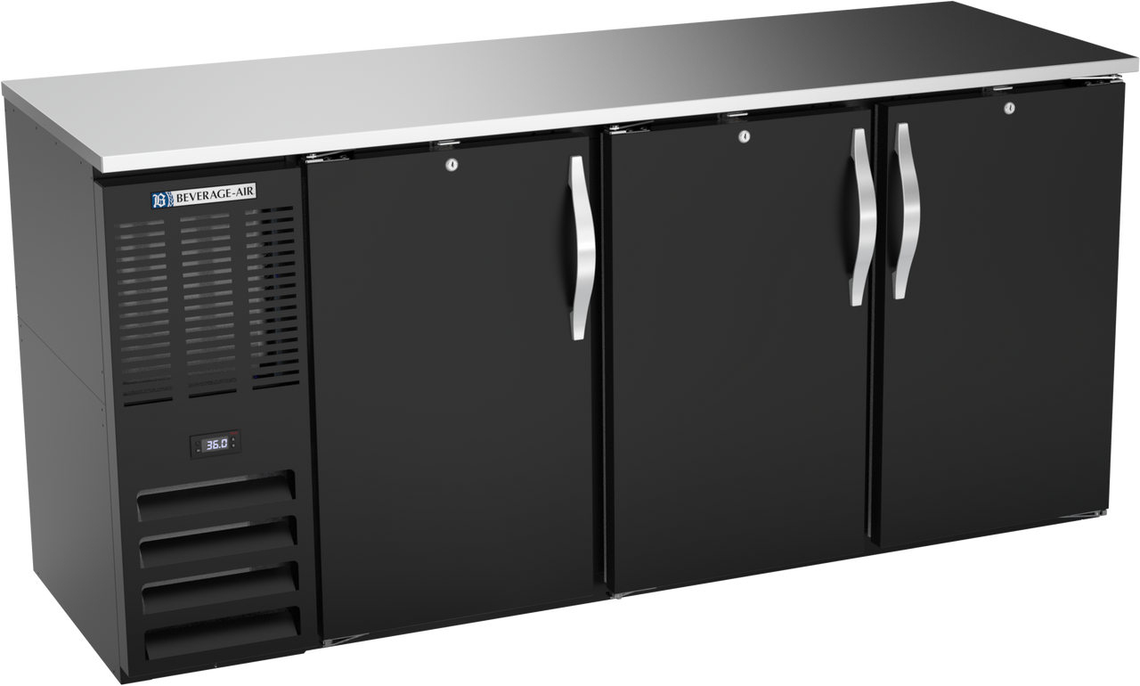 BBN72HC-F-B | 72" Narrow Depth Solid Doors Food Rated Back Bar in Black BBN72HC-F-B | 72" Narrow Depth Solid Doors Food Rated Back Bar in Black