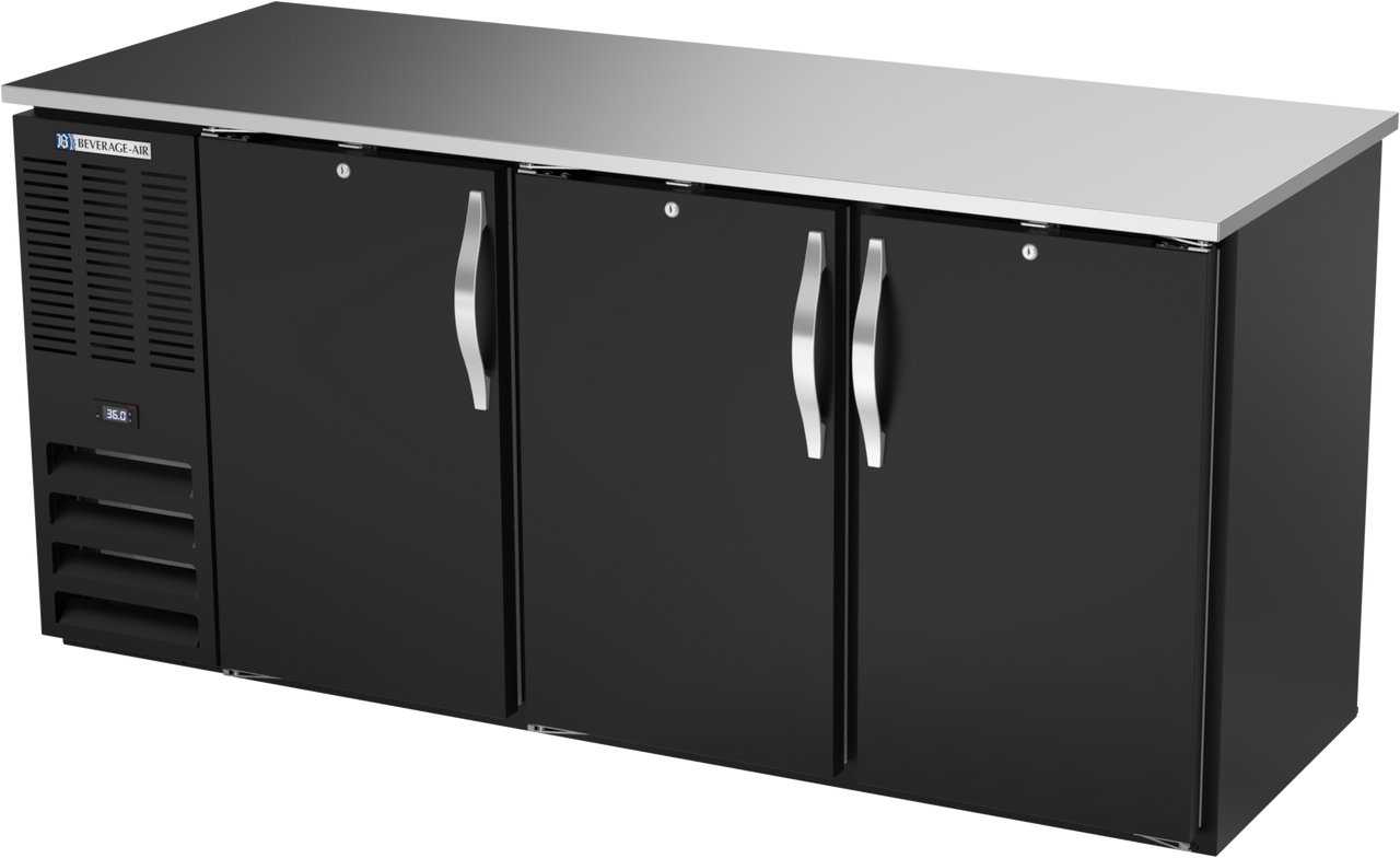 BBN72HC-F-PT-B | 72" Narrow Depth Solid Doors Food Rated Pass-thru Back Bar in Black BBN72HC-F-PT-B | 72" Narrow Depth Solid Doors Food Rated Pass-thru Back Bar in Black