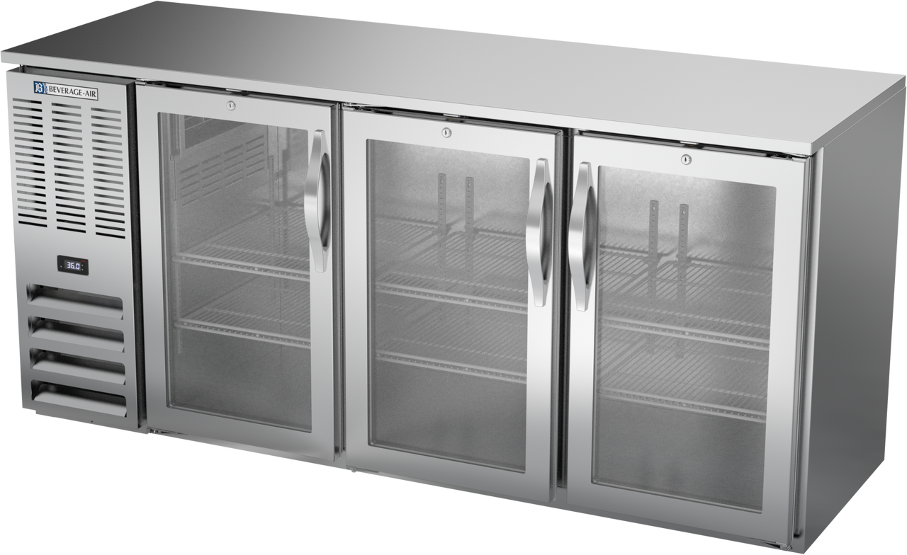 BBN72HC-G-S | 72" Narrow Depth Glass Doors Back Bar in Stainless Steel BBN72HC-G-S | 72" Narrow Depth Glass Doors Back Bar in Stainless Steel