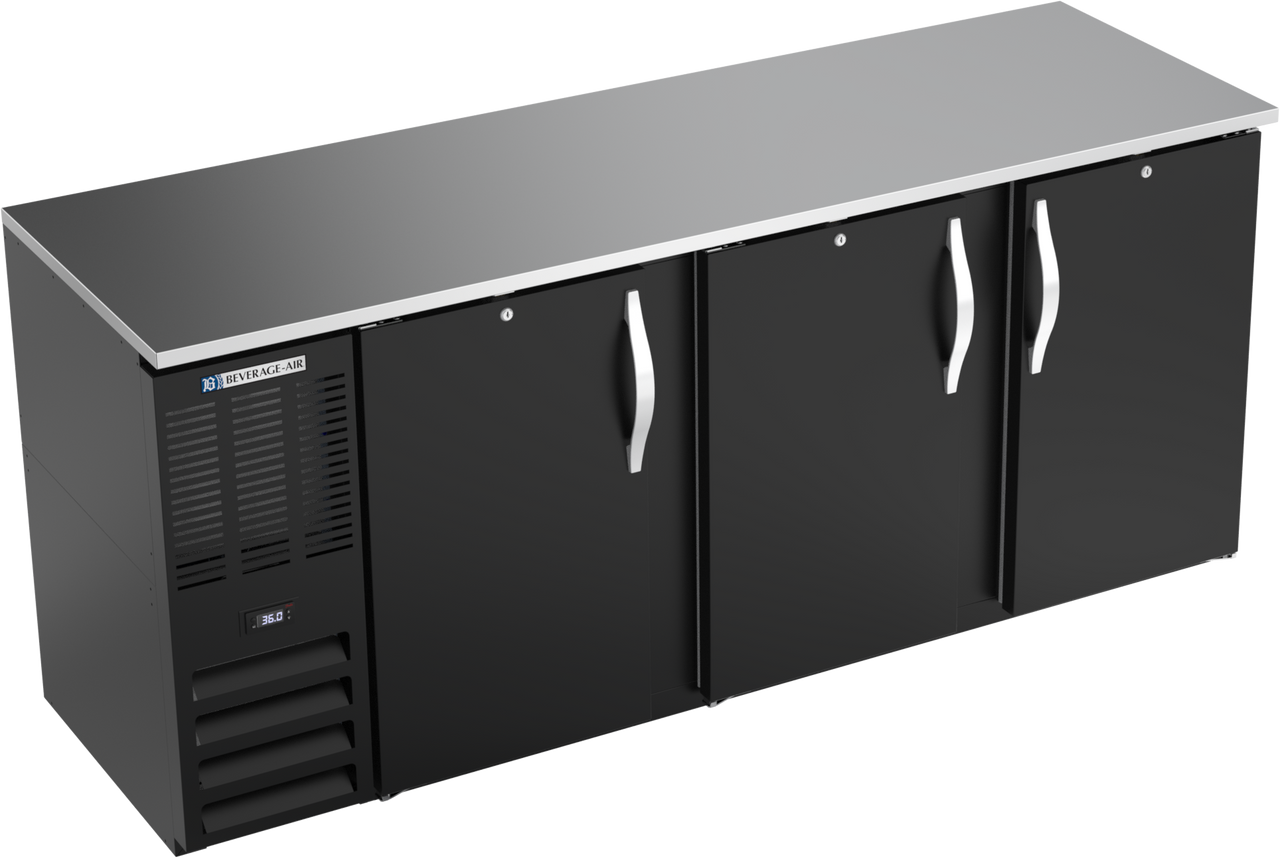 BBN78HC-F-B | 78" Narrow Depth Solid Doors Food Rated Back Bar in Black BBN78HC-F-B | 78" Narrow Depth Solid Doors Food Rated Back Bar in Black