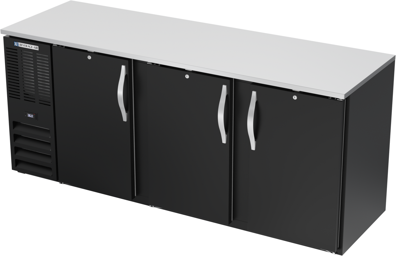 BBN78HC-F-B | 78" Narrow Depth Solid Doors Food Rated Back Bar in Black BBN78HC-F-B | 78" Narrow Depth Solid Doors Food Rated Back Bar in Black