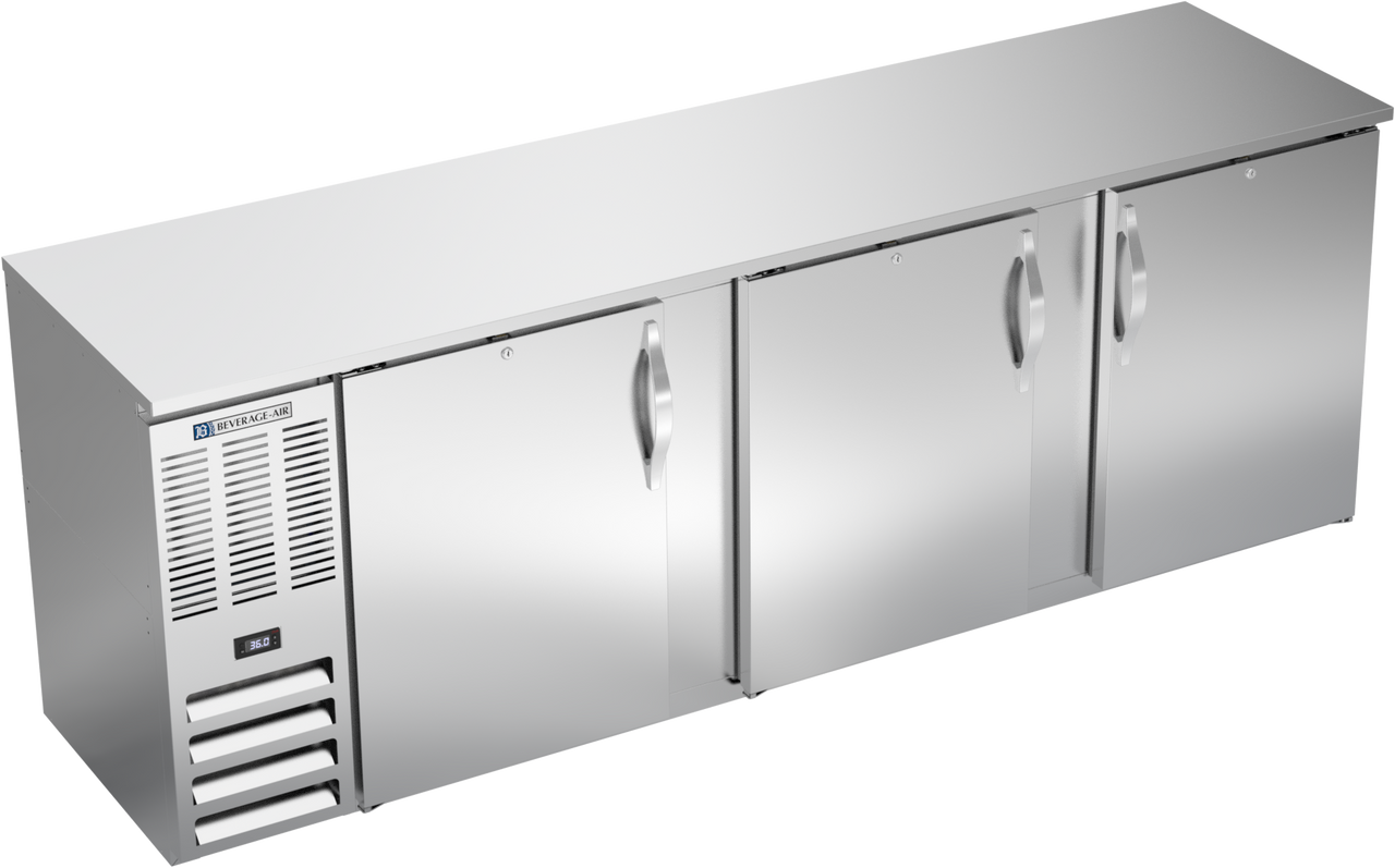 BBN94HC-S | 94" Narrow Depth Solid Doors Back Bar in Stainless Steel BBN94HC-S | 94" Narrow Depth Solid Doors Back Bar in Stainless Steel
