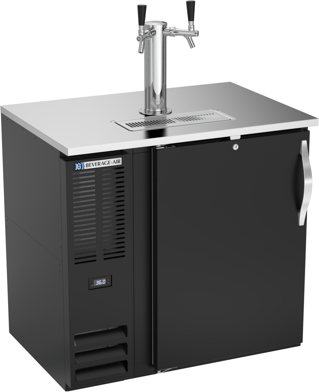 DDN36HC-B | 36" Narrow Depth Direct Draw Dispenser in Black