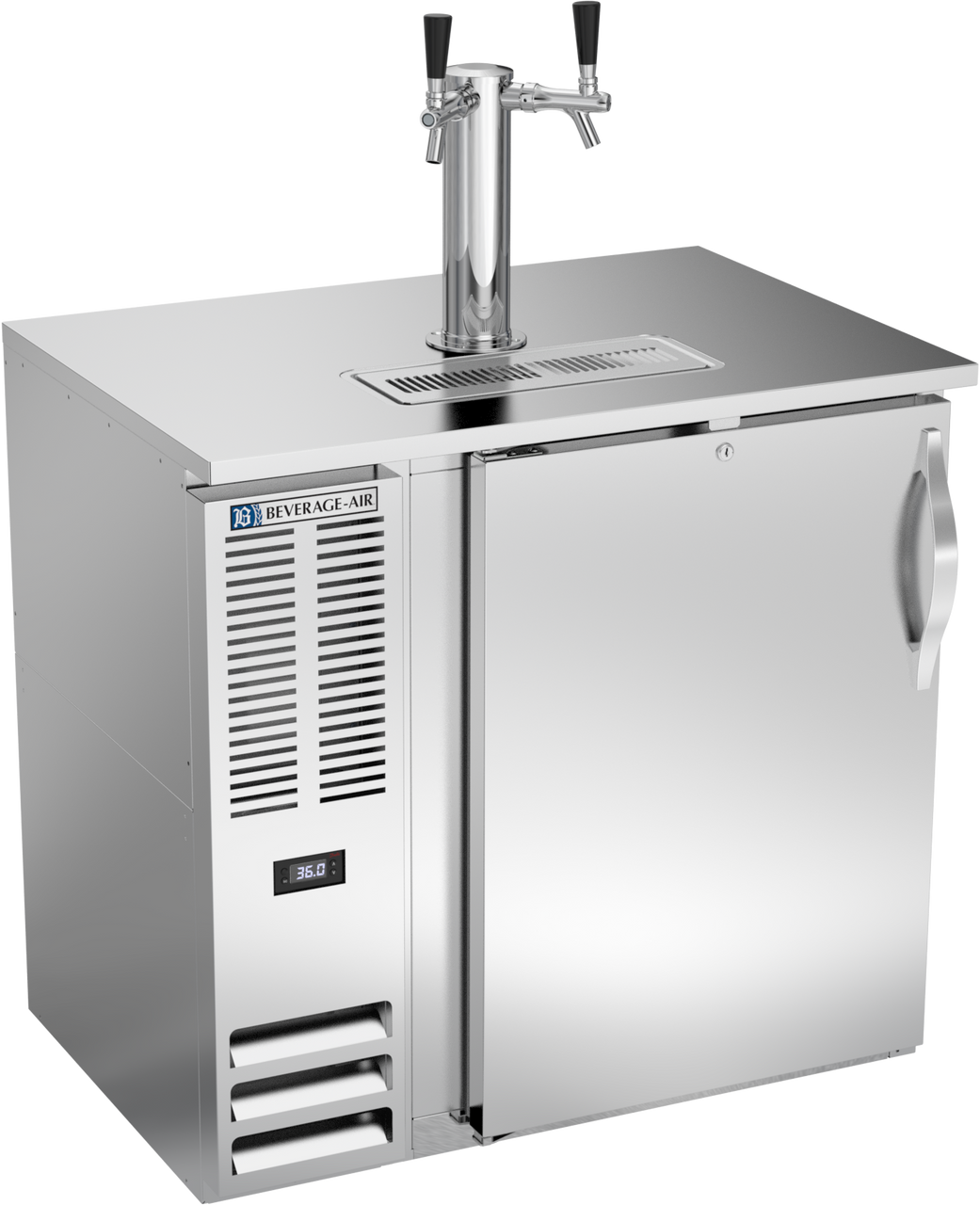 DDN36HC-S | 36" Narrow Depth Direct Draw Dispenser in Stainless Steel