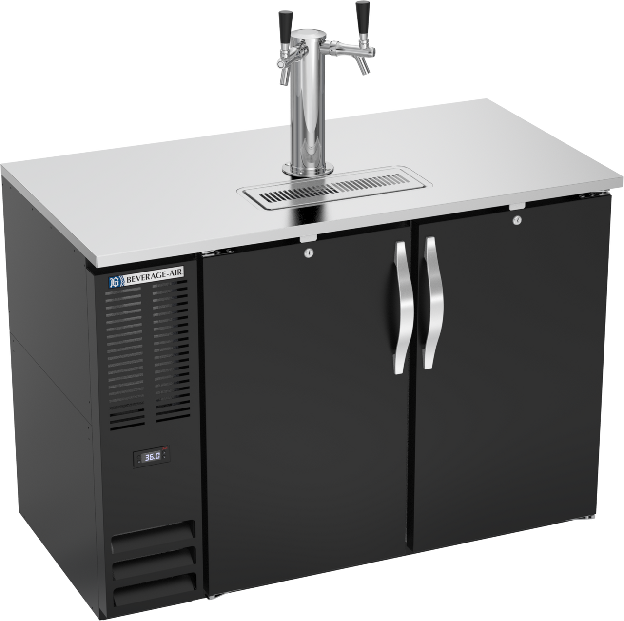 DDN48HC-B | 48" Narrow Depth Direct Draw Dispenser in Black