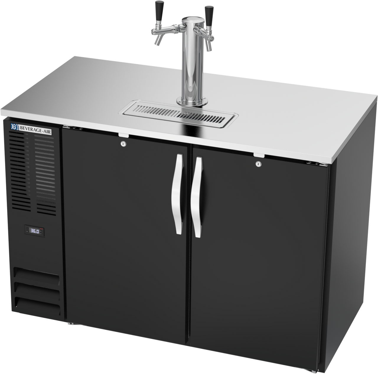 DDN48HC-B | 48" Narrow Depth Direct Draw Dispenser in Black