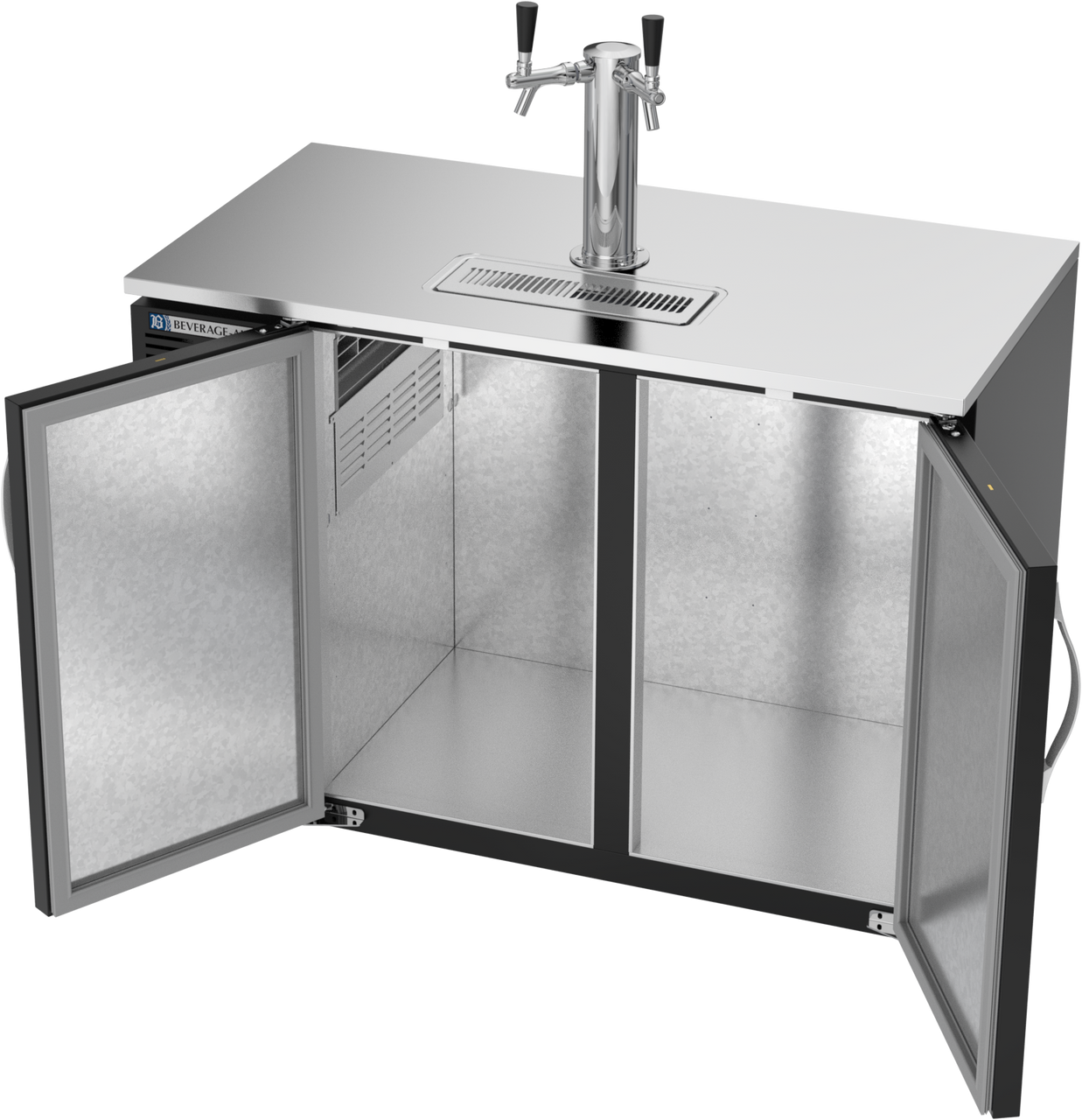DDN48HC-B | 48" Narrow Depth Direct Draw Dispenser in Black