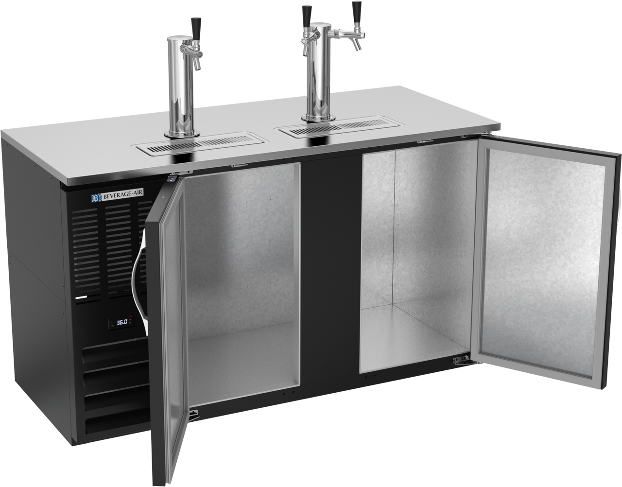 DDN58HC-B | 58" Narrow Depth Direct Draw Dispenser in Black