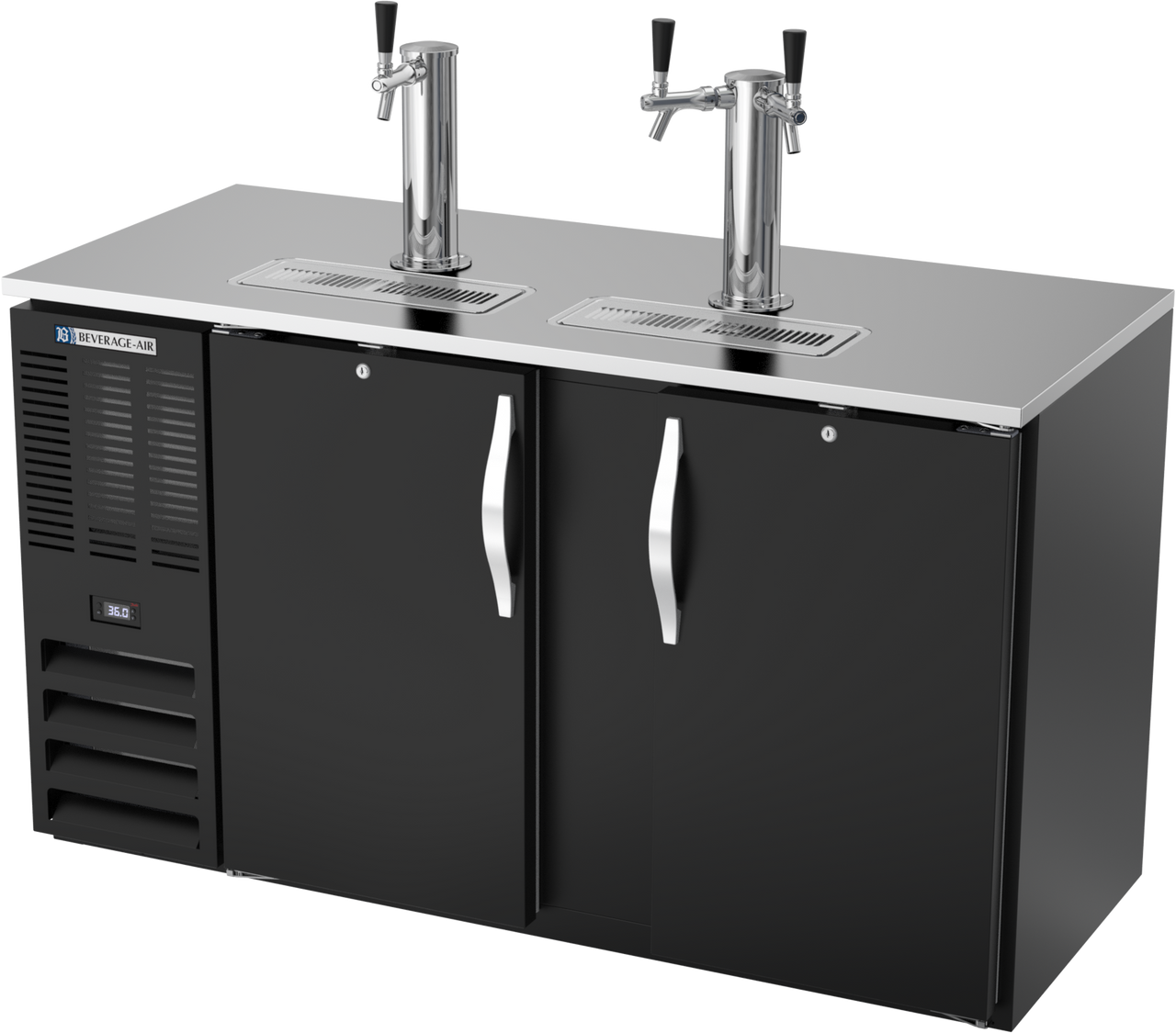 DDN58HC-B | 58" Narrow Depth Direct Draw Dispenser in Black