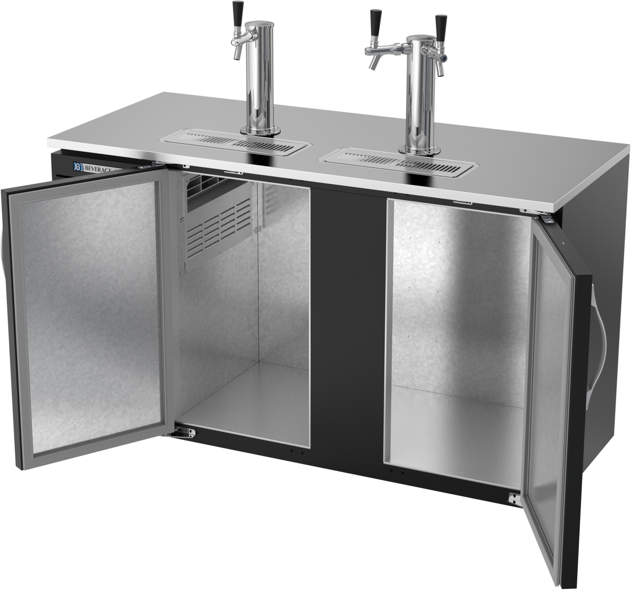 DDN58HC-B | 58" Narrow Depth Direct Draw Dispenser in Black